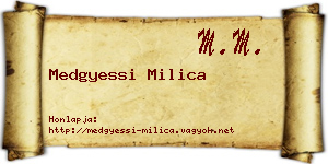 Medgyessi Milica névjegykártya